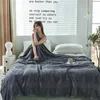 Cotton Terry Towel Blanket for Home Gray Blue Cover Adult Student Dormitory Bedspread Retro Floral Sofa Blankets Throw W0408