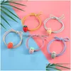 Hårgummiband Ny ankomst Dubbel elastiska sektioner Knut Rope Stberry Headwear Accessories Ponytail JE DHM2X