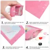 100pcsThick Smell Proof Mylar Bags Holographic Laser Color Plastic Packaging Pouch Jewelry Retail Storage Pouch Gift Zip Lock Bag