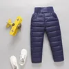 Broeken voor meisjes, jongens, winterbroeken, katoenen gewatteerde dikke, warme broek, waterdichte skibroek, elastische hoge taille, baby-jongenbroek 100-150 231108