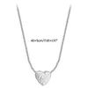 Chaînes Collier scintillant Simple Glitter Coeur Pendentif Clavicule Chaîne Femmes Minuscule Collier Saint Valentin Cadeaux