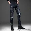 Men's Jeans 2021 Patch Jeans Men Skinny Casual Cotton Classic Ripped Denim For Men Straight Slim Fit Plus Size Rvaet Rap Harajuku Biker Jean 0408H23