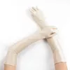 Fingerlose Handschuhe, 52 cm, für Damen, elegant, solides Spandex, dünn, weich, Stretch, Sonnenschutz, Bühnenauftritt, Fahren, Reiten, Cosplay, Party, lange Handschuhe, L231017