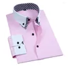 Men's Dress Shirts 2023 Spring Arrival Men High Quality Male Slim Long Sleeve Three Dimensional Married Groom Tuxedo Shirt 5XL