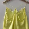 Tanques de mujer Aich Espejo Amarillo Sólido Impresión gráfica Mujeres Sling Chaleco Sin mangas Slim Lace Lady Jersey Casual Classic Femme Tops 2023