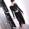 Robes décontractées Star de l'industrie lourde Kendall Jin Xiaomei Même automne et hiver Paillettes Robe à manches longues Fille