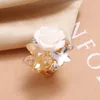 Anéis de cluster moda strass borboleta rosa abertura ajustável exagerar anel acessórios de desempenho de casamento liga