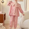 Pyjamas Spring Autumn Girls 'Long Sleeve Pyjamas Sweet Princess Style Long Sleeve+Pants Pyjamas 2-Piece Children's Home Clothing Set R231108