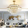 Villa Light Luxury Crystal Chandelier Duplex Building Living Room Hotel Large Chandelier Decoration Indoor Lighting Luster Lamps