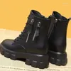 Stiefel Schnee Frauen Winter 2023 Plüsch Samt Frau Schuhe Warme Knöchel Dicke Baumwolle Pelzigen Schwarz Leder