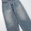 23SS Neue Mode High Street Polar Stil Hip Hop Baumwolle Hosen Jeans Lose Atmungsaktive Brief Muster Männer und Frauen y2k5