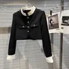 작업 드레스 Borvemays 재킷 다이아몬드 버튼 스탠드 칼라 느슨한 코트 A- 라인 검은 미니 스커트 2023 스프링 2 피스 세트 여성 WZ1316