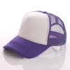 Ny billig tom Trucker Mesh Hat Spring Summer Snapback Baseball Cap för män Vanligt skum Net Snap Back Baseball Caps för kvinnor 22 färger