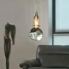 Hängslampor modern minimalistisk K9 Crystal Ball Chandelier Restaurant Cafe Club Model Room Living Bedroom Bedside Lamp