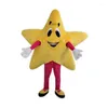 Disfraz de mascota Estrella amarilla de cinco puntas Personaje de dibujos animados Adulto Sz