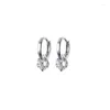 WANZHOU – petites boucles d'oreilles en Zircon couleur argent pour femmes et filles, jolis bijoux de fête, cadeaux, vente en gros