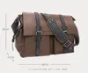 Bortkyror Klassiska mäns messengerväska med rymliga fack för filer och bärbara dators portfölj Bolso Hombre Business Travel Handväskor