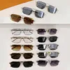 Square pilot metal frame designer sunglasses fashionable men and womens mirrors with patterned patterns Lunettes Leisure Vacation Z1976U comes in an original box
