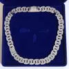 Индивидуальные ювелирные изделия Iced Out для мужчин, 18 мм, G-образная форма, багет с бриллиантами, Майами, кубинская цепочка Mariner