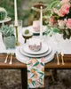 Tafel servet 4 stcs perzik blad roze tak wit vierkant 50 cm feest bruiloft decoratie doek keuken diner serveer servetten
