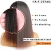 Synthetic Wigs 14 Inch Synthetic Yaki Hair Wig Natural Soft Afro Kinky Straight Hair Wigs For African Women Wigs Daily Use 230407