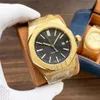 Lukseryczne zegarek designerski zegarek męski zegarek zegarek Rise Gold Casual Montre Automatique Ultra Glow Metalowy pasek ze stali nierdzewnej