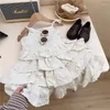 Clothing Sets Two Pieces Autumn Baby Girls Clothes Blue Single Breasted Jackets Coats Beige Sleeveless Ankle Length Tiered Dresses