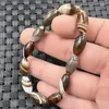 Bangle Silk Wrapped Agate Rice Bead Jade Armband Coffee Colored Road Pass Men's Matching Par