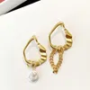 Celi Ear Stud Luxury Earring Designer smycken Kvinnor Klassiskt varumärke Bröllopsfest Guld Silver Multi Link Chain Tassels Arc de Triomphe Högkvalitativa ornament
