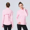 Hoodie Yoga Ceket Uzun Kollu Fitness Hoodie Kıyafet Düz Renk Çıplak Spor şekillendirme Bel Sıkı Fitness Yüksek Sokak Gevşek Jogging Sportswear Lady Boyut S-2XL