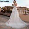 Party Dresses Sheer Seves Illusion Lace Wedding Dresses Applique Beach Bridal Gown Sexy Robe De Mariee Bride Dress For Women Bohian 2022 0408H23