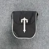 Torba designerska Nowa torba Trapstar Reflective Edge Metal Button Crossbody Bag Casual Black Messenger Bag wszechstronny