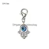 Charms 100pcs Hamsa main mauvais œil Kabh chance charmes fermoir mousqueton balancent pour la fabrication de bijoux résultats nouvelle livraison directe bijoux bijoux Dhplo