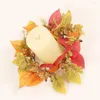 Dekorative Blumen, 20 cm, Herbstkerzenringe, Kränze, leichter Seidenstoff, Erntegirlande, Tischdekoration, Heimdekoration