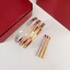 Eternal Loves Classic Couple Love Cuff Bracelets 18K Rose Gold Wide And Narrow Women Men Titanium Steel Interlocking Screw Bracele243k