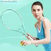 Raquetes de tênis Treinador de tênis Sing Player com linha de rebote de alta resiliência Carbono Doub Raquetes de tênis Profissão Raquete Face Raquete de tênis Q231109