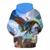 Hotsell Fall Kids Burger Dinosaur 3D Bluet Coszynka kolorowy farba drukowana chłopcy i dziewczęta swoboda bluza dla dzieci pullover lj201216