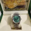 avec boîte d'origine Montre de haute qualité 41 mm President Datejust 116334 Verre saphir Asie 2813 Mouvement mécanique automatique Mens vert