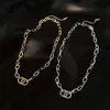 Wind Metal Titanium Steel Letter B Necklace Women's Collar Ins Tidal Net Red Light Small Design Feeling Neck Chain
