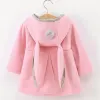 Hotsel Kış Sonbahar Bebek Hoodies Sweatshirts Çocuklar Uzun Kollu 3d Tavşan Kulak Ceket Gündelik Dış Giyim Giyim LJ201127