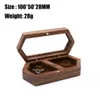 Jewelry Settings Ring Box Storage Engagement Wedding Ceremony Customize Proposal Rustic Gift for Girl Walnut Wood 230407