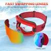 Kayak Goggles Kayak Goggles Manyetik Set Geniş Görme Snowboard Gözlük Gözlük Gkges Kadınlar Kayak Gözlük Anti-Fog UV400 Koruma Otg Kar Gözlük 231107