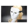 Maschere per feste Halloween Shuffle Pvc White Mask Hiphop Dance Drop Delivery Home Garden Festive Supplies Dhkka