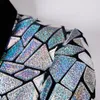 Men s Suits Blazers Mens Laser Luxury Sequin Blazer Jacket Shawl Lapel One Button Shiny Wedding Party Suit Dinner Tuxedo Nightclub Host Male 230407