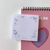 Hojas bonitas de mariposa y concha, Bloc de notas decorativas, papel de nota DIY, planificador diario de recortes, Bloc de notas para mensajes, papelería Kawaii