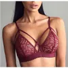 Soutien-gorge de sport en dentelle transparente creuse, Push-Up, respirant, sans anneau en acier, sous-vêtements Sexy pour femmes