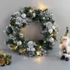 Fiori decorativi 30 cm ghirlanda porta appesa vite mini albero decorazioni scena di Natale layout gancio