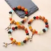 Strand Classic 18 Type Rudraksha Beads Mix Men Bracelet Elasticity Big Wooden Bracelets Mens Buddhism Religious Prayer Jewelry