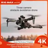 Drony PZBK K10 Max Drone Professional Aerial Photography Aircraft 8K Trzy kamerowe przeszkody Unikanie Składane quadcopter zabawki Prezent Q231108