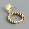 Hoop Earrings Yoofaning 925 Silver Needle Stud INS Minimalist Ball Beads Star Moon Pendant All-match Ear Buckle Women